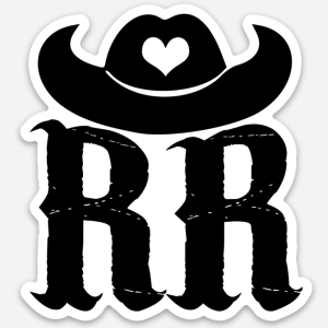 Rowdy Rancher RR Vinyl Sticker - 2.76"X3"