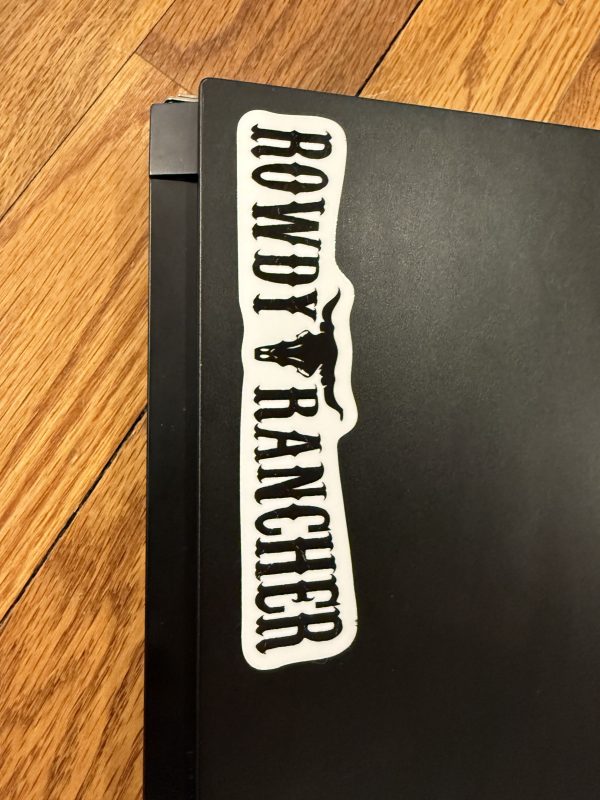 Rowdy Rancher Vinyl Sticker - 5.25"X1.125" - Image 2